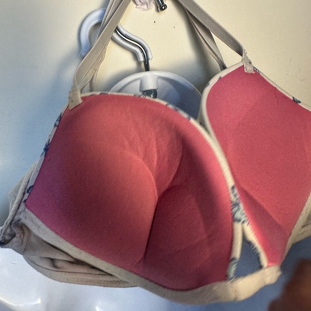 Wear Everywhere Super Push-up 
Butterfly Print Bra - Cream 36/B - Picture 14 of 14